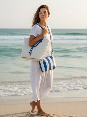 Beach Bag Reversible Tote 2 in 1